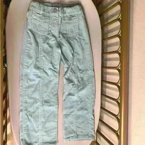 Janie and jack teal corduroy jeans pants size 5T girl no flaws adjustable waist